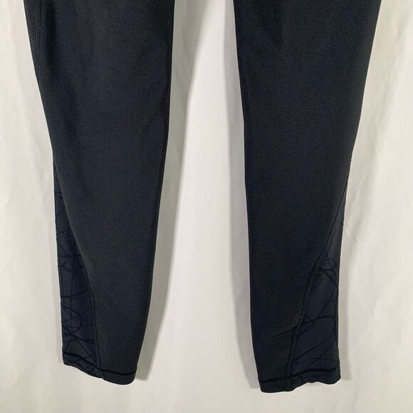 Under Armour Leggings Women's Small Black Pull On Stretchy Mid Rise - Picture 6 of 7